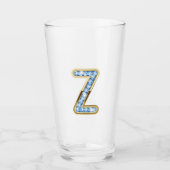 Monogramm Z - 16 oz Glas (Vorderseite)