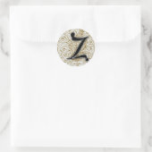 Monogramm 'Z' in Gold - Aufkleber (Tasche)