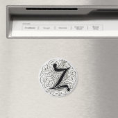 Monogramm 'Z' in Grau - Magnet (In Situ (Geschirrspüler))