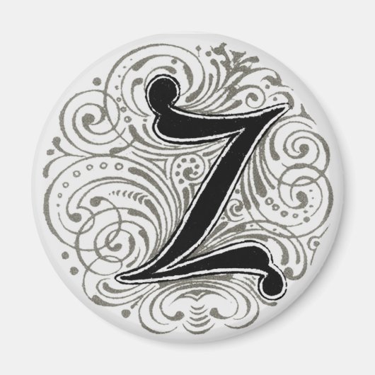 Monogramm 'Z' in Grau - Magnet (Vorne)