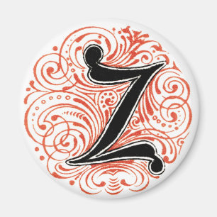 Monogramm 'Z' in Rot - Magnet