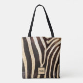 Monogramm Zebra-Drucktasche mit niedriger Platzier Tasche (Rückseite)
