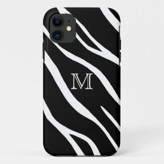 Monogramm: Zebra-Fall iPhone 11 Hülle