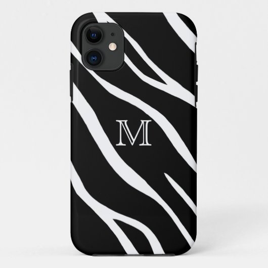Monogramm: Zebra-Fall Case-Mate iPhone Hülle (Rückseite)