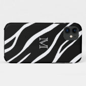 Monogramm: Zebra-Fall Case-Mate iPhone Hülle (Rückseite (Horizontal))