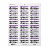 Monogramm Zebra Print und Lila Spitze (Vorne)