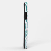 Monogramm Zebra Tiermuster Aquamarin Case-Mate iPhone Hülle (Hinten/Rechts)
