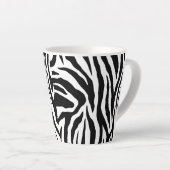 Monogramm Zebra-Tiermuster Milchtasse (Rechte Ecke)