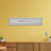 Monogramm-Zeichen für graue Familiennamen Leinwanddruck (Insitu (Wohnzimmer))