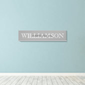 Monogramm-Zeichen für graue Familiennamen Leinwanddruck (Insitu (Holzboden))