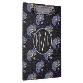 Monogramm Zentangle Eidechsen-| Klemmbrett (Rechts)