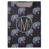 Monogramm Zentangle Eidechsen-| Klemmbrett (Vorderseite)