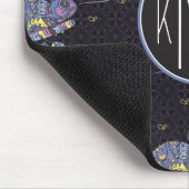 Monogramm Zentangle Eidechsen-| Mousepad (Ecke)