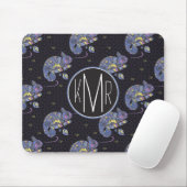 Monogramm Zentangle Eidechsen-| Mousepad (Mit Mouse)