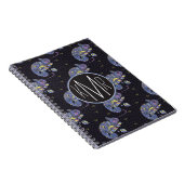 Monogramm Zentangle Eidechsen-| Notizblock (Rechte Seite)