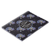 Monogramm Zentangle Eidechsen-| Notizblock (Linke Seite)