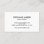 Monogramm | ZICKZACK GLITZER | Veranstaltungsplane Visitenkarte (Rückseite)