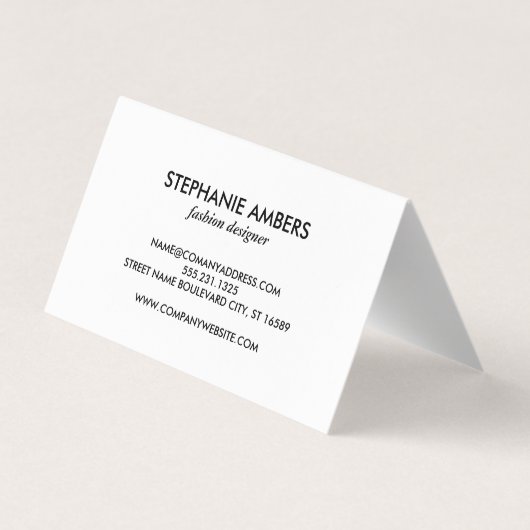 Monogramm | ZICKZACK GLITZER | Veranstaltungsplane Visitenkarten (Rückseite)