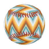 Monogramm Zickzack Hintergrundmuster Baseball (Vorderseite)