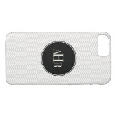 Monogramm Zickzack Muster Case-Mate iPhone Hülle (Rückseite (Horizontal))