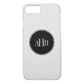 Monogramm Zickzack Muster Case-Mate iPhone Hülle (Rückseite)