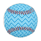 Monogramm Zickzack Muster Hintergrund Baseball (Vorderseite)