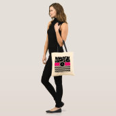 Monogramm-Zickzack und Blumenmuster-Taschen-Tasche Tragetasche (Vorderseite (Model))