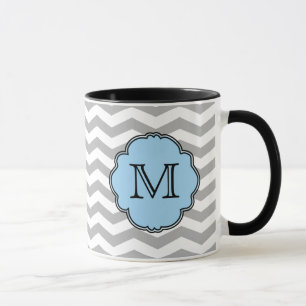 Monogramm-Zickzack Zickzack-Tasse Tasse