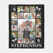 Monogramm Zitat für die Familienname Herz 20 FotoC Fleecedecke (Vorderseite)