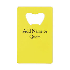 Monogramm-Zitat Gelb für benutzerdefinierte Art-Fo Geldbeutel Flaschenöffner