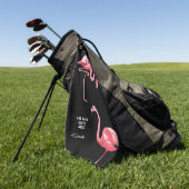 Monogramm Zitat Niedlich und trendige tropische Fl Golfhandtuch (Gras)