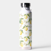 Monogramm-Zitrus-Limonen-Frucht-Botanik-Muster Trinkflasche (Links)