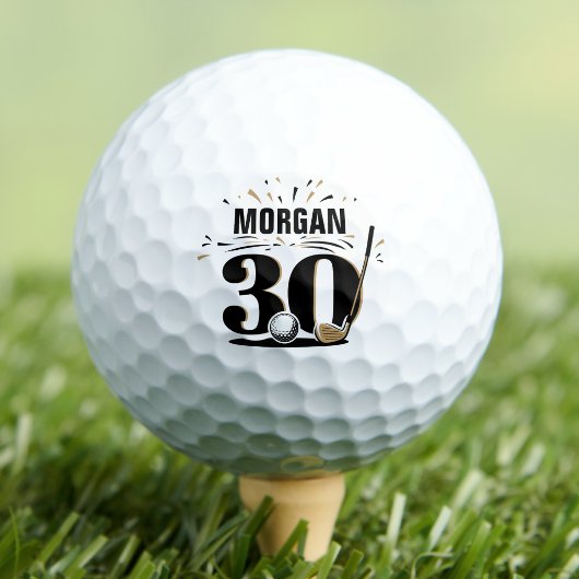 Monogramm zum 30. Geburtstag Golfball