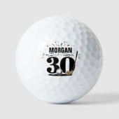 Monogramm zum 30. Geburtstag Golfball (Vorderseite)