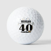 Monogramm zum 40. Geburtstag Golfball (Vorderseite)