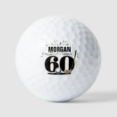 Monogramm zum 60. Geburtstag Golfball (Vorderseite)