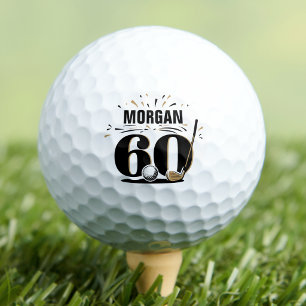 Monogramm zum 60. Geburtstag Golfball