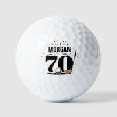 Monogramm zum 70. Geburtstag Golfball (Vorderseite)