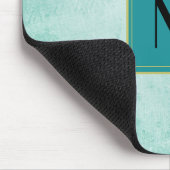 Monogramm zur Textur von weichem Vintagem Papier Mousepad (Ecke)