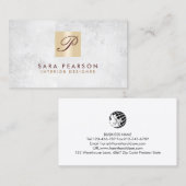 Monogramm zur Verbesserung der Zuhause des Innende Visitenkarte (Vorne/Hinten)