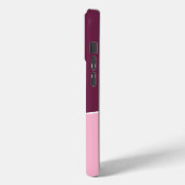 Monogramm Zwei Farben Berry & Blush Case-Mate iPhone Hülle (Rückseite / Links)