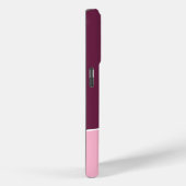 Monogramm Zwei Farben Berry & Blush Case-Mate iPhone Hülle (Rückseite / Rechts)