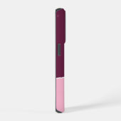 Monogramm Zwei Farben Berry & Blush iPhone Hülle (Rechte Seite)