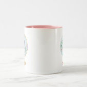 Monogramm Zweifarbige Tasse (Mittel)