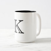 Monogramm Zweifarbige Tasse (VorderseiteRechts)