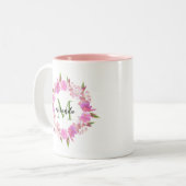 Monogramm Zweifarbige Tasse (Vorderseite Links)