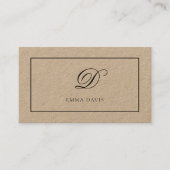 Monogramma Elegante Incorniciato Visitenkarte (Vorderseite)