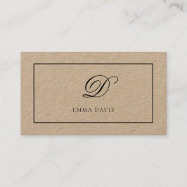 Monogramma Elegante Incorniciato Visitenkarte