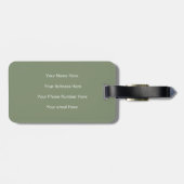 Monogrammabenteuer erwartet Sage Green Geschenk Ge Gepäckanhänger (Rückseite horizontal)
