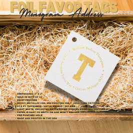 Monogrammadresse Geschenkanhänger